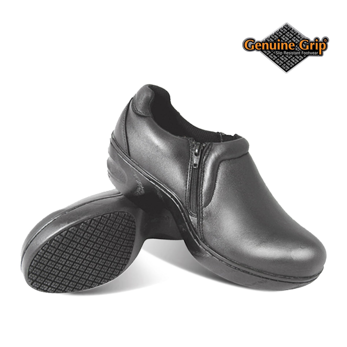 ブラック 本革スウェード製 Genuine Grip Women 460 Slip-on Zipper – dcmedicalsupply