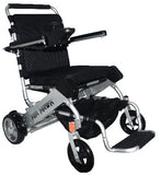 A side view of the Air Hawk Foldable Power Wheelchair – Portable, ideal for travel