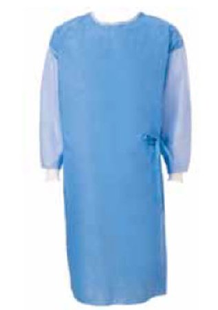 Poly-Reinforced Surgical Gown with Towel SmartSleeve™ Large Blue Sterile AAMI Level 4 Disposable